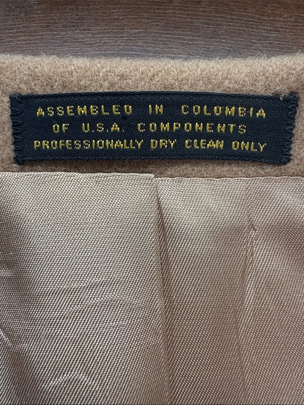 Vintage Camel Hair Beige Tan Sport Coat Overcoat